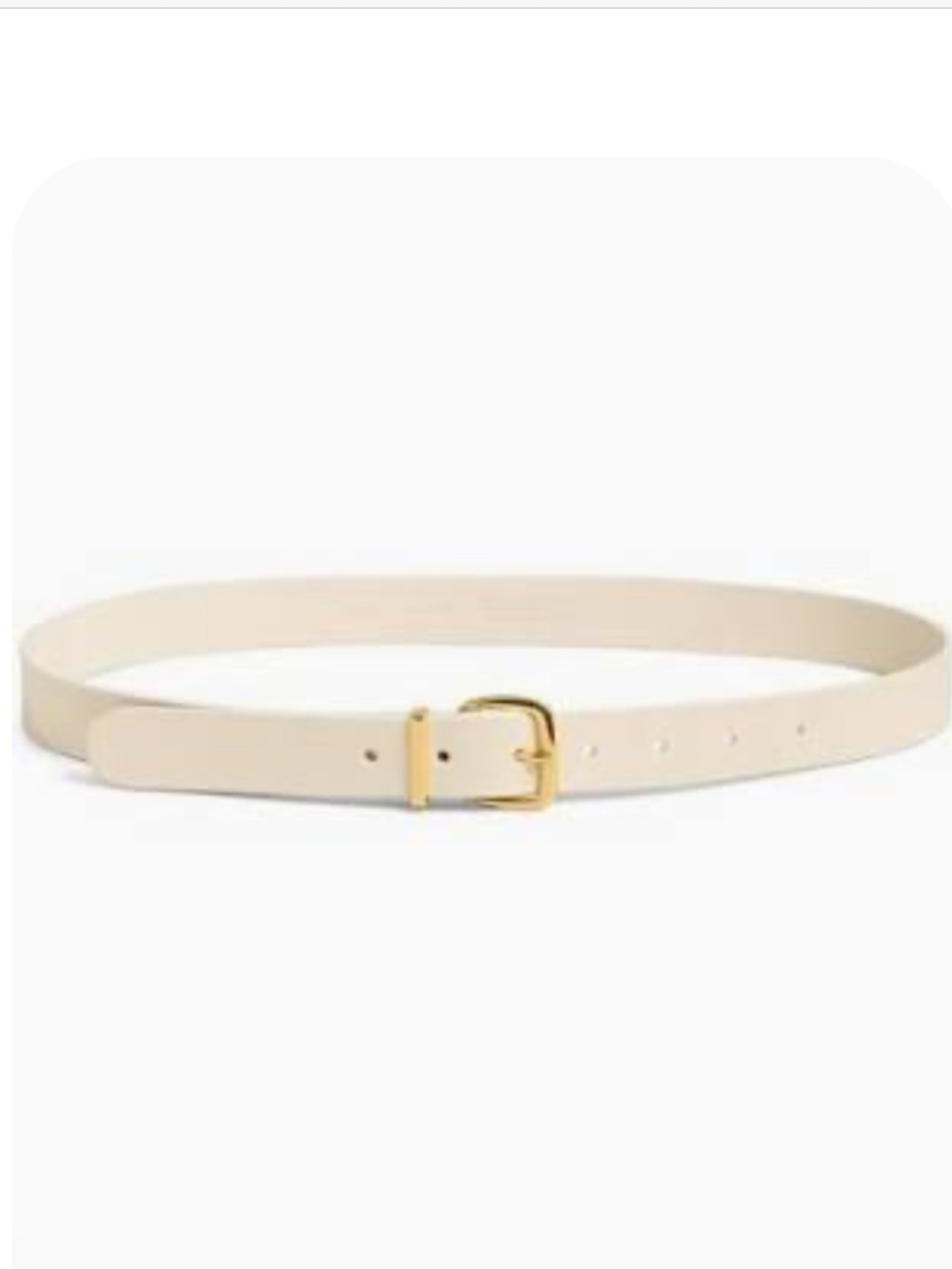 Madewell The Essential Leather Belt in Ecru Size Small